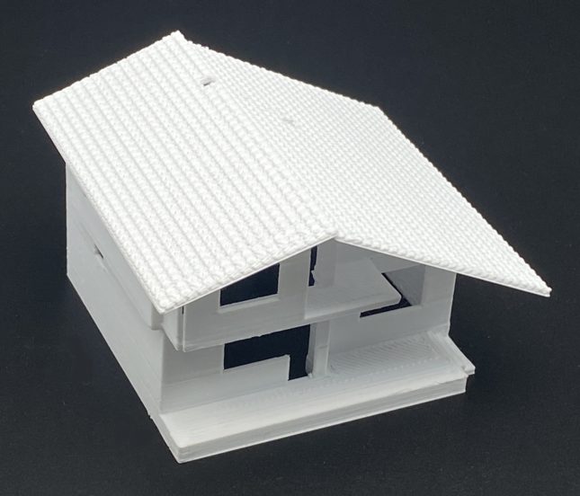 Maquette d'une maison à étage en impression 3d