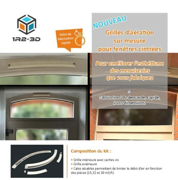 GRILLE D'AÉRATION CINTRÉE SUR-MESURE (Prix TTC) – Image 6